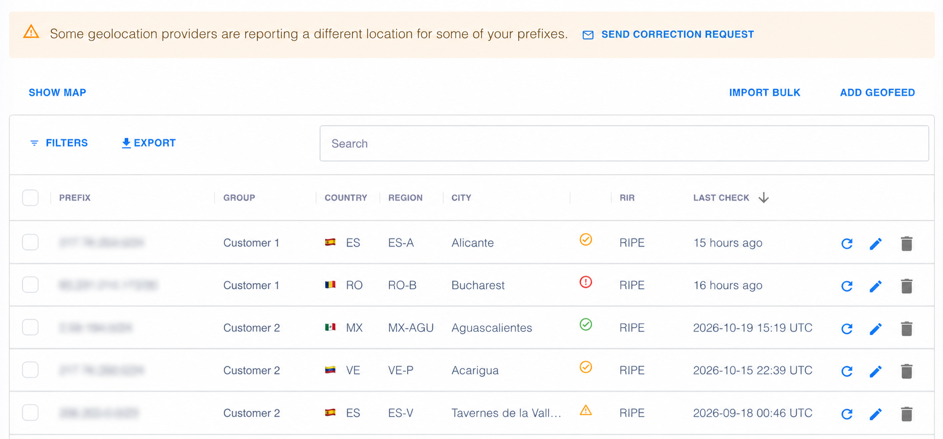 Manage IP Geolocation: Create Geofeeds, Monitor Providers, and Automate Corrections